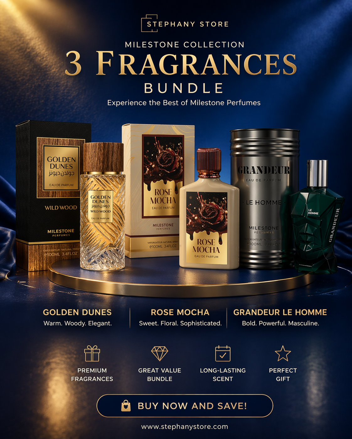 Milestone Luxury Collection β 3 Fragrance Bundle 100ml each