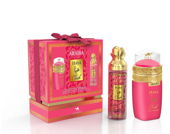 Arabia Haya crush GIFT SET by Le Chameau EDP and fragance mist 3.4floz/100ml each