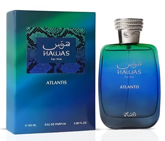 Hawas ATLANTIS by Rasasi eau de parfum 3.4floz/100ml