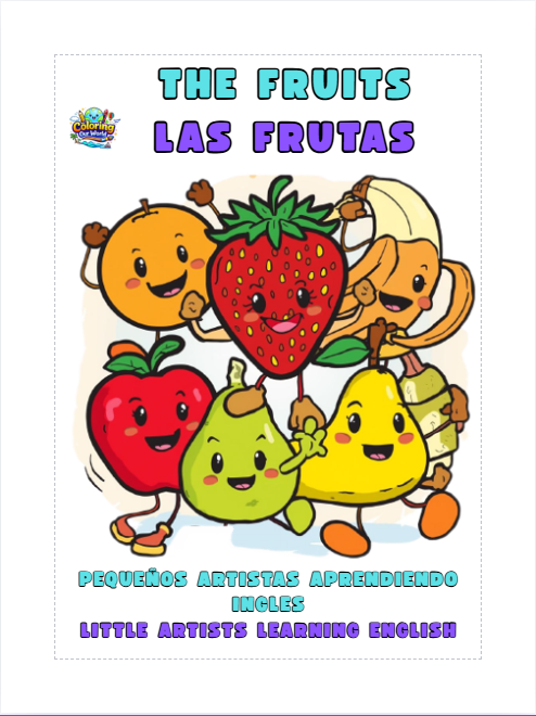 THE FRUITS-Little artist learning english-BILINGUAL