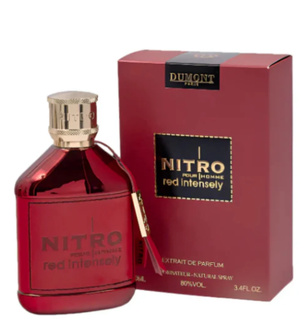 Nitro red intensely pour homme by Dumont edp 3.4floz/100ml