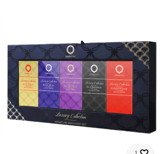 ORIENTICA MINIATURE DISCOVERY SET UNISEX PERFUME/COLOGNE FOR MEN & WOMEN EAU DE PARFUM MINI SET 5 X 0.25 OZ EACH
